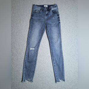 Pistola Jeans Womens Size 25 Frayed Hem Skinny Blue Denim